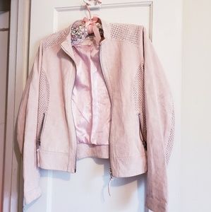 Guess Pink Leather Jacket